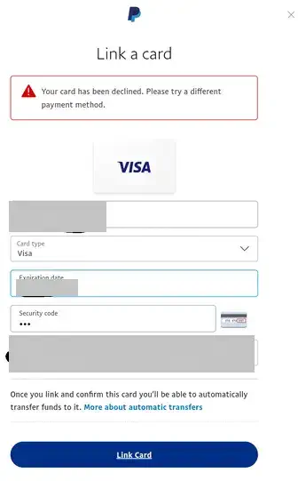 UBA Prepaid card not working on PayPal