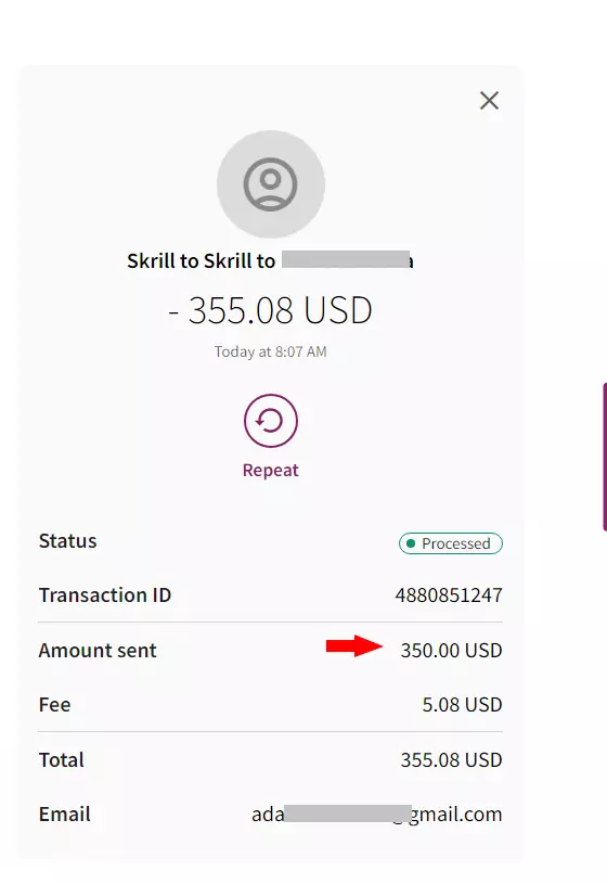 Get Funds in your Skrill Balance
