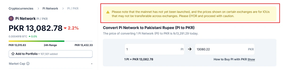 Pi to Pakistani Rupee