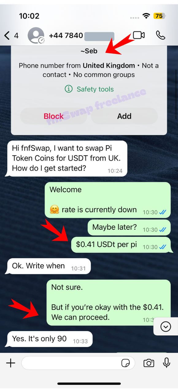 Sell Pi Network Coin for Money or USDT in the UK in Minutes 2