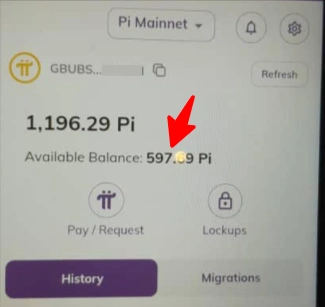 Sell pi from available balance.