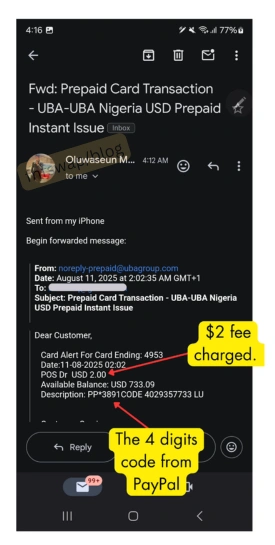 How To Link UBA Prepaid Card to PayPal Nigeria for Withdrawals to Bank 2026 exchange UBA africard dollar to naira