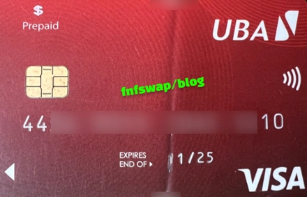 uba dollar prepaid card with dollar sign
