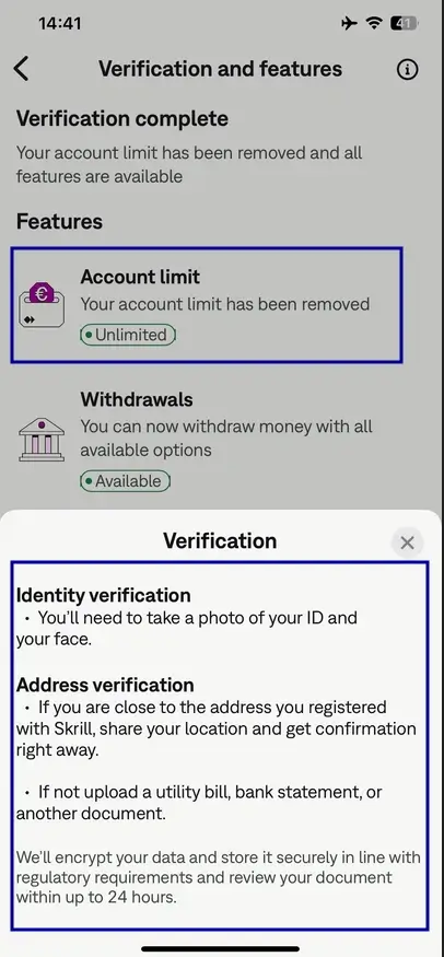 Skrill Account Limits in Nigeria